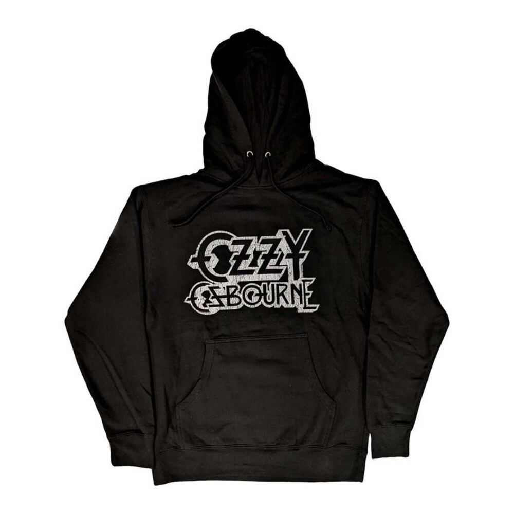 Ozzy Osbourne Unisex Adult Vintage Logo Pullover Hoodie / Black